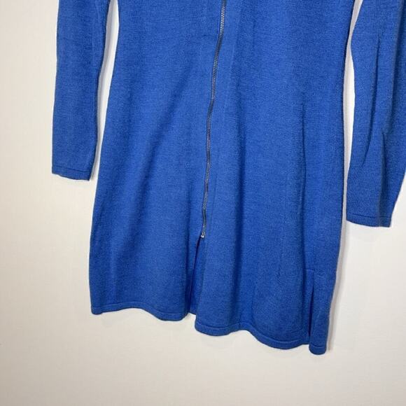 H by Halston blue full zip long cardigan sweater size xsmall - Picture 3 of 7